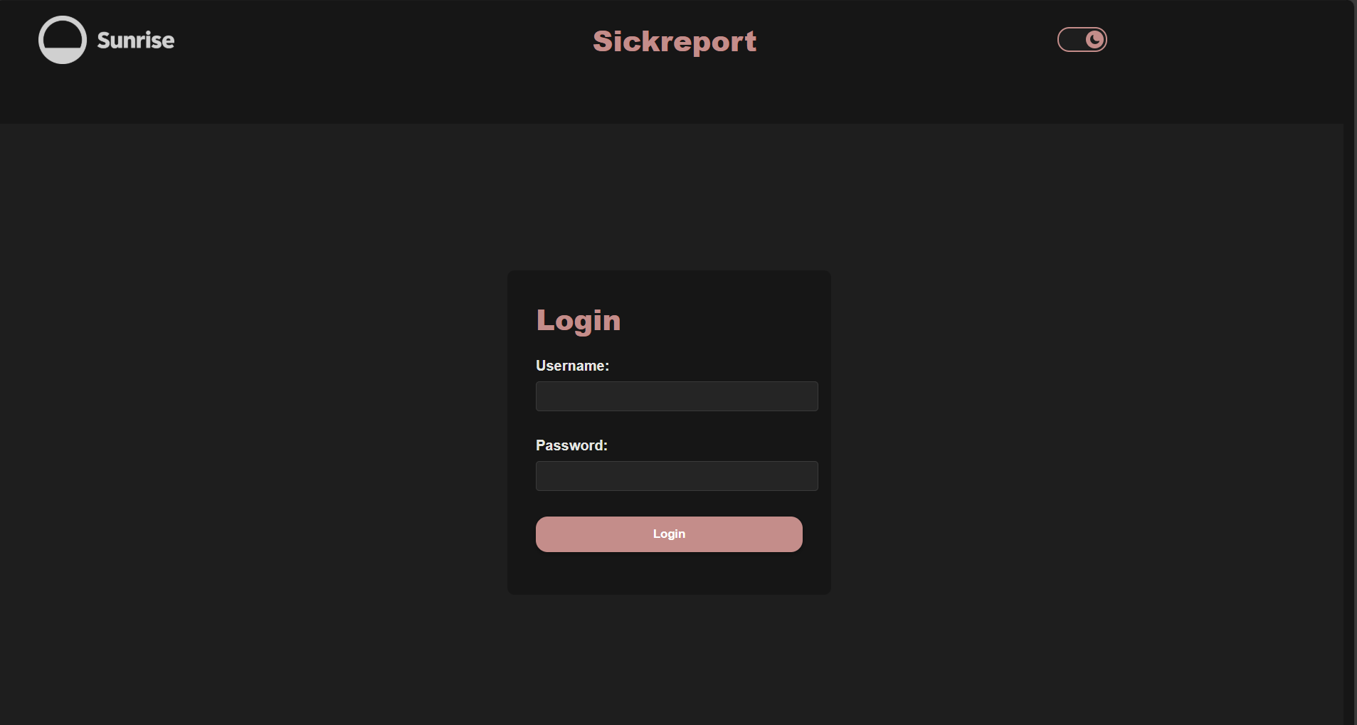Screenshot der Sickreport App mit Krankmeldungsformular, modernes UI mit klaren Eingabefeldern und blauen Highlights
